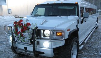 Свадебный лимузин Hummer H2 № Г4190, белый