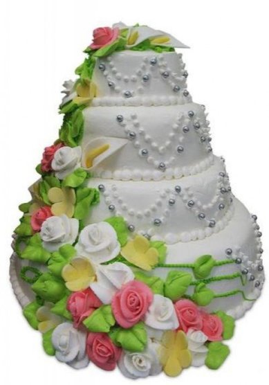 Свадебный торт С14 (Б36396) - Кондитерский цех Бисквитный Двор