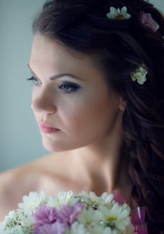 Cвадебная прическа Е15359 в греческом стиле