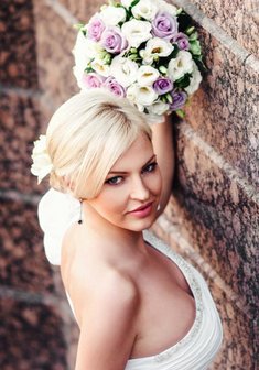 Cвадебная прическа Е15365 с собранными волосами