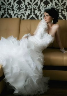 Cвадебная прическа Е15740 с собранными волосами