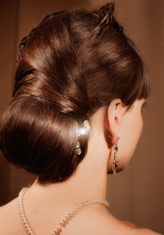 Cвадебная прическа С15855 с собранными волосами