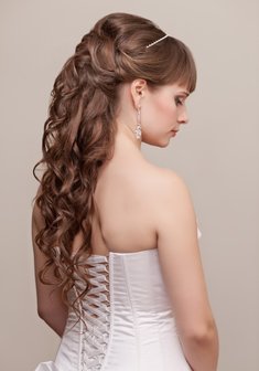 Cвадебная прическа Ю16021 в греческом стиле