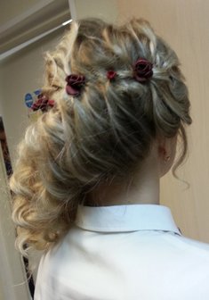 Cвадебная прическа С16243 с собранными волосами