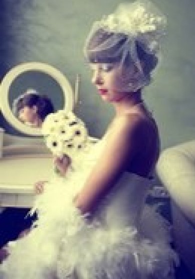 Прическа на свадьбу на средние волосы (С19114) - Стилист-визажист Римма Сайфуллина