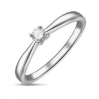 Помолвочное кольцо R01-SOL60-010-G2-М13484 из белого золота, гладкое