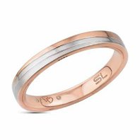 Обручальное кольцо 14573-S3597 комбинированное, гладкое