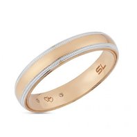 Обручальное кольцо 16830-S3608 из розового золота, гладкое