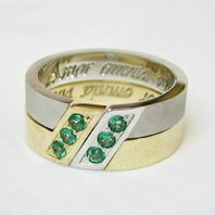 Помолвочное кольцо G6340 комбинированное, гладкое