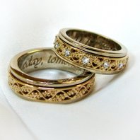 Обручальные кольца G6410 комбинированные, гладкие