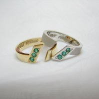 Обручальное кольцо G6848 комбинированное, гладкое