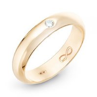 Обручальное кольцо R01-WED-00015-М8147 из красного золота, гладкое