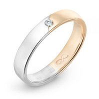 Обручальное кольцо R01-WED-00016-М8148 комбинированное, гладкое