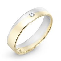 Обручальное кольцо R01-WED-00021-М8153 комбинированное, гладкое