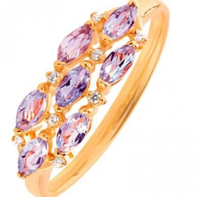 Обручальное кольцо КЛ-130АМЕТИСТ-Ю3666 - Ювелирный салон Ювелирный магазин 585