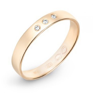 Обручальное кольцо R01-WED-00003-М8143 - Ювелирный бренд Московский ювелирный завод