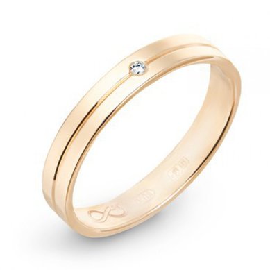 Обручальное кольцо R01-WED-00008-М8145 - Ювелирный бренд Московский ювелирный завод