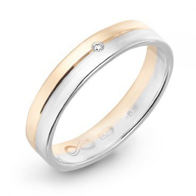 Обручальное кольцо R01-WED-00024-М8156 - Ювелирный бренд Московский ювелирный завод