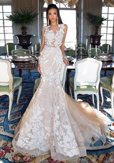 Свадебное платье М68595. Силуэт Русалка (Рыбка), длинное со шлейфом.