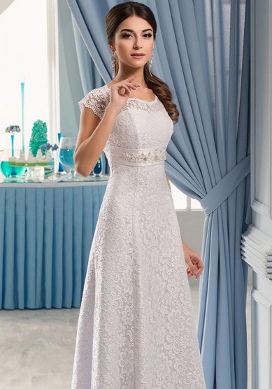 Свадебное платье Свадебное платье А-силуэт-С64032 - Свадебный салон Совет да Любовь