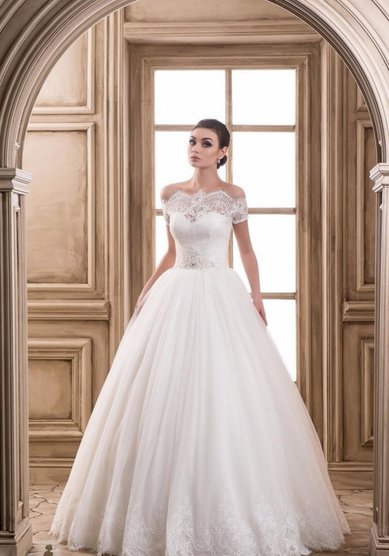 Свадебное платье Пышное свадебное платье-С64037 - Свадебный салон Совет да Любовь