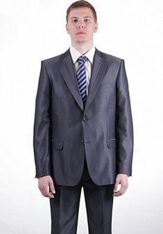 Свадебный мужской костюм 11740 - 801-С1599. Классический однобортный.