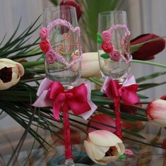 Бокалы "розы" J57731