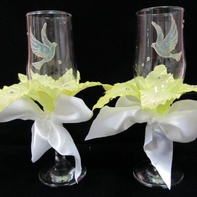 Свадебные бокалы Б36792 - Салон аксессуаров Белый лебедь