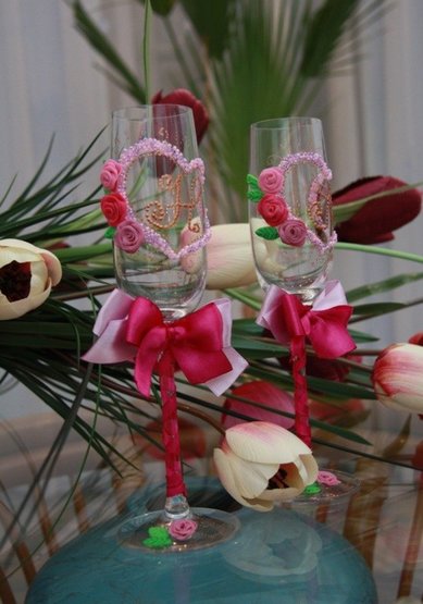 Бокалы Розы J57731 - Студия дизайна и декора Jeune Boutique